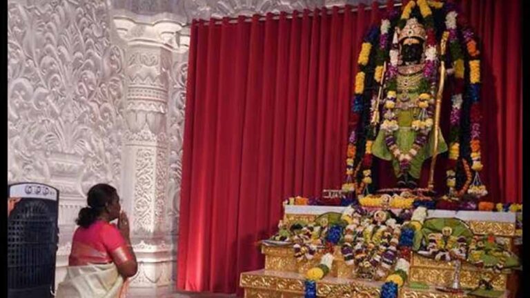 President Droupadi Murmu pays obeisance at Ram Mandir